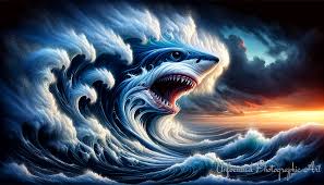 Behold the majestic ruler of the kingdom beneath the raging waves of the sea